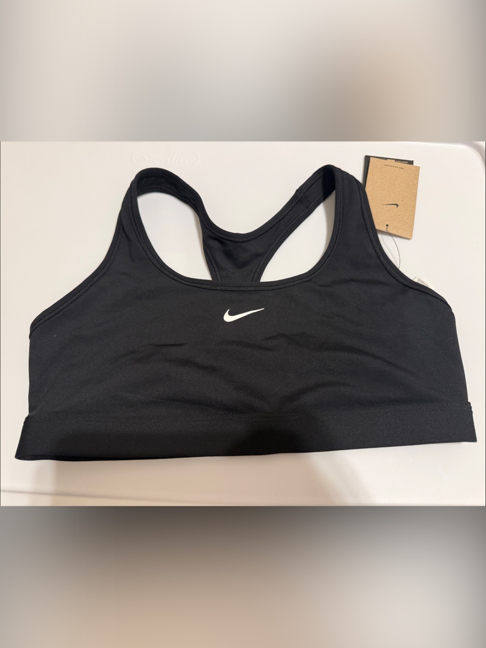 Nike Black and White Racerback Sports Bra